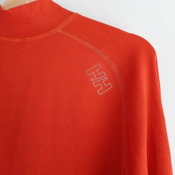 HELLY HANSEN 1/2 Zip Pullover Performance Base Layer Top Orange Men's Sz M - L - Picture 11 of 11